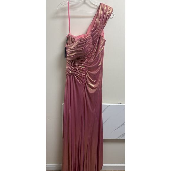 Ieena Mac Duggal 27152 Pink One Shoulder Gown 14 NWT - Picture 5 of 8